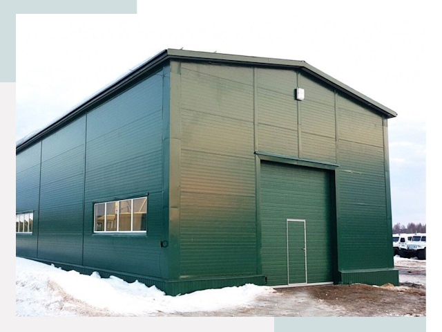 Двускатные ангары в Заволжье