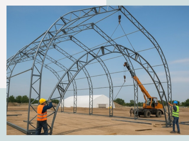 Монтаж ангаров в Заволжье от 611 руб. - Надежно и быстро